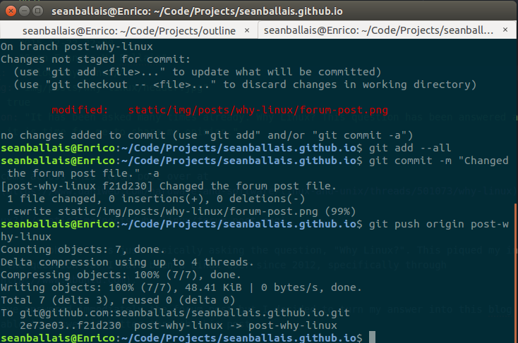 Using Git with the Terminal